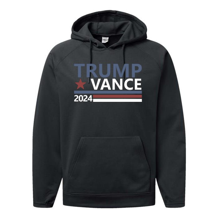 Trump Vance 2024 For President Vp Usa Election Patriotic Performance Fleece Hoodie