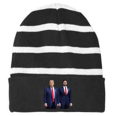 Trump Vance 2024 Brothers Supported Diabetes Awareness Striped Beanie with Solid Band