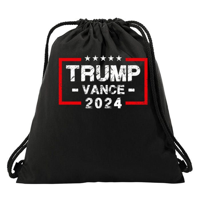 Trump Vance 2024 Us Flag Election President 2024 Drawstring Bag