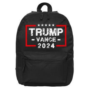 Trump Vance 2024 Us Flag Election President 2024 16 in Basic Backpack