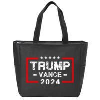 Trump Vance 2024 Us Flag Election President 2024 Zip Tote Bag