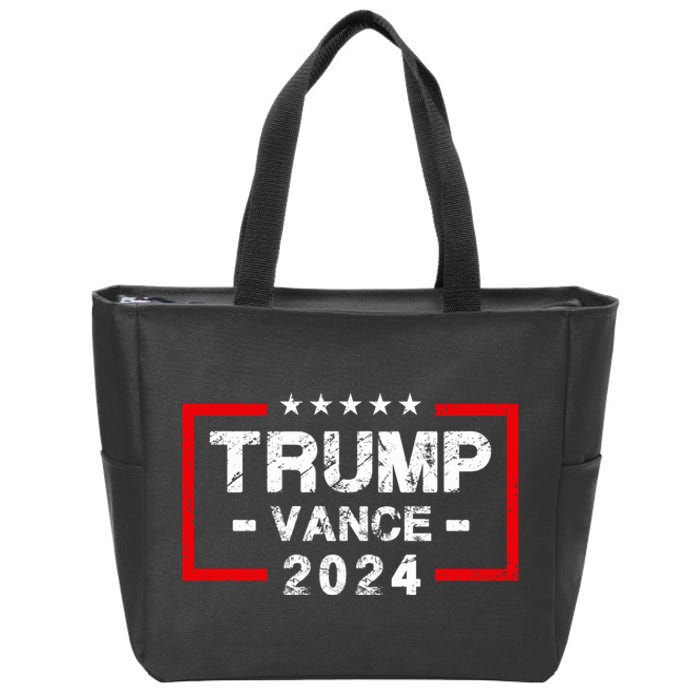 Trump Vance 2024 Us Flag Election President 2024 Zip Tote Bag