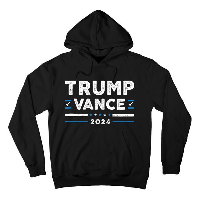 Trump Vance 2024 Elections Vintage President Trump Vance Tall Hoodie