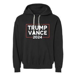 Trump Vance 2024 Retro Stripe Trump Jd Vance Garment-Dyed Fleece Hoodie