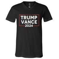 Trump Vance 2024 Retro Stripe Trump Jd Vance V-Neck T-Shirt