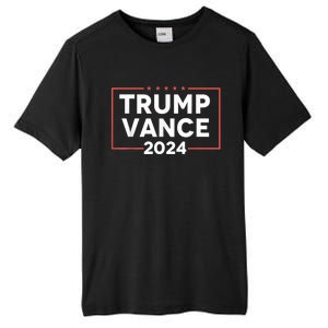 Trump Vance 2024 Retro Stripe Trump Jd Vance Tall Fusion ChromaSoft Performance T-Shirt