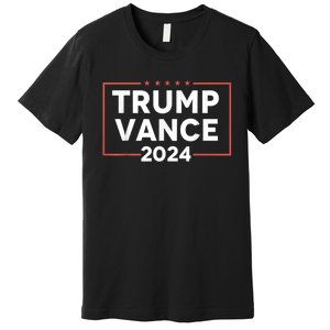 Trump Vance 2024 Retro Stripe Trump Jd Vance Premium T-Shirt