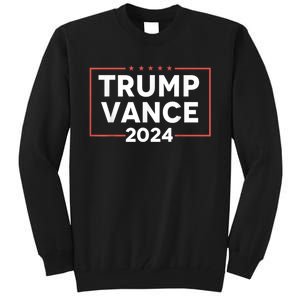 Trump Vance 2024 Retro Stripe Trump Jd Vance Tall Sweatshirt