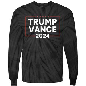 Trump Vance 2024 Retro Stripe Trump Jd Vance Tie-Dye Long Sleeve Shirt