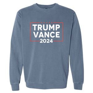 Trump Vance 2024 Retro Stripe Trump Jd Vance Garment-Dyed Sweatshirt