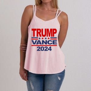 Trump Vance 2024 Retro Stripe Trump Jd Vance Women's Strappy Tank