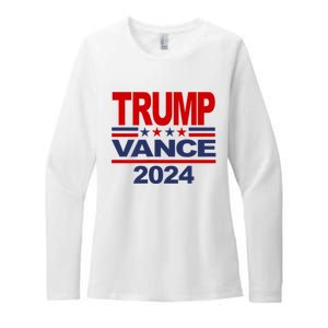 Trump Vance 2024 Retro Stripe Trump Jd Vance Womens CVC Long Sleeve Shirt