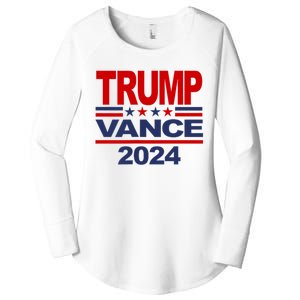 Trump Vance 2024 Retro Stripe Trump Jd Vance Women's Perfect Tri Tunic Long Sleeve Shirt