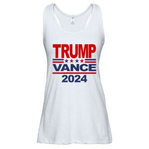 Trump Vance 2024 Retro Stripe Trump Jd Vance Ladies Essential Flowy Tank