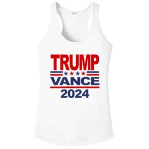 Trump Vance 2024 Retro Stripe Trump Jd Vance Ladies PosiCharge Competitor Racerback Tank