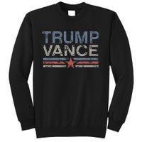 Trump Vance 2024 Retro Stripe Trump Jd Vance Tall Sweatshirt