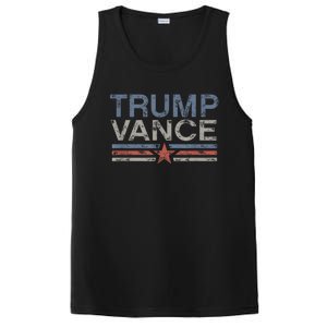 Trump Vance 2024 Retro Stripe Trump Jd Vance PosiCharge Competitor Tank