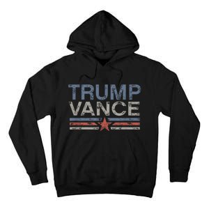 Trump Vance 2024 Retro Stripe Trump Jd Vance Tall Hoodie