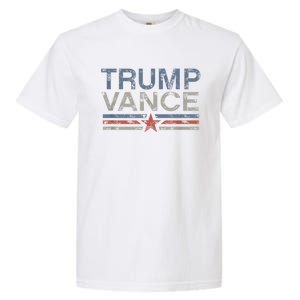 Trump Vance 2024 Retro Stripe Trump Jd Vance Garment-Dyed Heavyweight T-Shirt