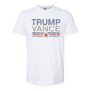 Trump Vance 2024 Retro Stripe Trump Jd Vance Softstyle CVC T-Shirt