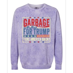 Trump Vance 2024 Proud To Be Garbage Presidential Election Colorblast Crewneck Sweatshirt