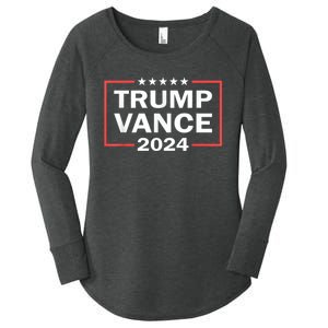 Trump Vance 2024 Retro Stripe Trump Jd Vance Women's Perfect Tri Tunic Long Sleeve Shirt