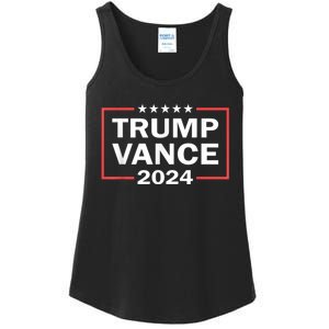 Trump Vance 2024 Retro Stripe Trump Jd Vance Ladies Essential Tank