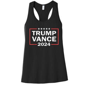 Trump Vance 2024 Retro Stripe Trump Jd Vance Women's Racerback Tank