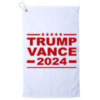 Trump Vance 2024 For President Vp Usa Election Patriotic Platinum Collection Golf Towel