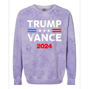 Trump Vance 2024 Retro Stripe Trump Jd Vance Colorblast Crewneck Sweatshirt