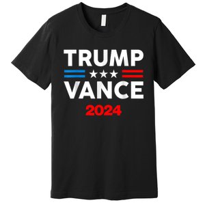 Trump Vance 2024 Retro Stripe Trump Jd Vance Premium T-Shirt