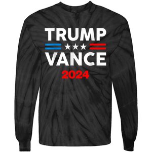 Trump Vance 2024 Retro Stripe Trump Jd Vance Tie-Dye Long Sleeve Shirt