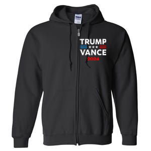 Trump Vance 2024 Retro Stripe Trump Jd Vance Full Zip Hoodie