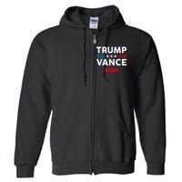 Trump Vance 2024 Retro Stripe Trump Jd Vance Full Zip Hoodie