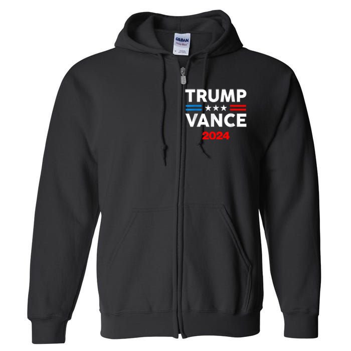 Trump Vance 2024 Retro Stripe Trump Jd Vance Full Zip Hoodie