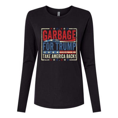 Trump Vance 2024 Proud To Be Garbage Presidential Election Womens Cotton Relaxed Long Sleeve T-Shirt