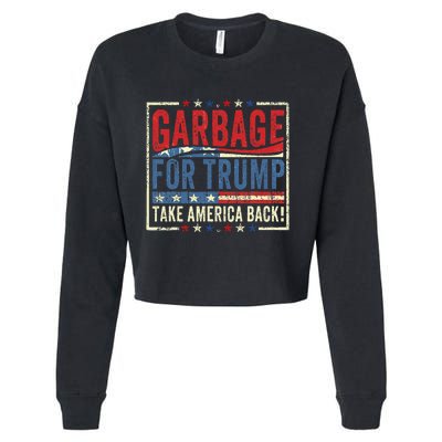 Trump Vance 2024 Proud To Be Garbage Presidential Election Cropped Pullover Crew