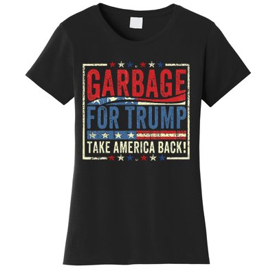 Trump Vance 2024 Proud To Be Garbage Presidential Election Women's T-Shirt