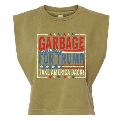 Trump Vance 2024 Proud To Be Garbage Presidential Election Garment-Dyed Women's Muscle Tee