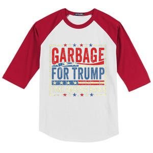 Trump Vance 2024 Proud To Be Garbage Presidential Election Kids Colorblock Raglan Jersey