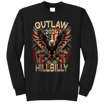 Trump Vance 2024 Outlaw Hillbilly Usa Flag Vintage Elections Sweatshirt