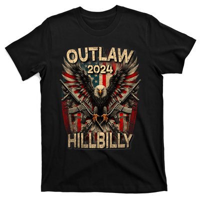 Trump Vance 2024 Outlaw Hillbilly Usa Flag Vintage Elections T-Shirt