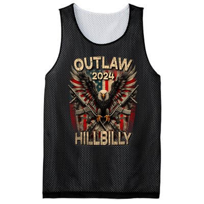 Trump Vance 2024 Outlaw Hillbilly Usa Flag Vintage Elections Mesh Reversible Basketball Jersey Tank