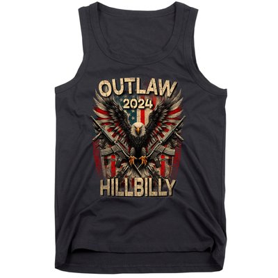 Trump Vance 2024 Outlaw Hillbilly Usa Flag Vintage Elections Tank Top