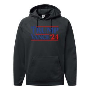 Trump Vance 2024 Donald Trump J.D. Vance For President Performance Fleece Hoodie