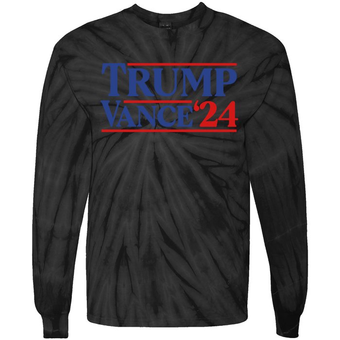 Trump Vance 2024 Donald Trump J.D. Vance For President Tie-Dye Long Sleeve Shirt