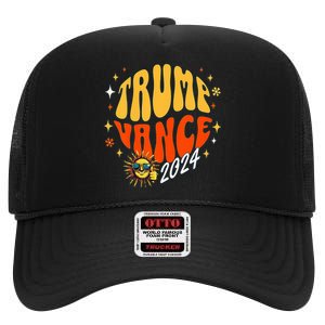 Trump Vance 2024 Take America Back Fight For America High Crown Mesh Back Trucker Hat