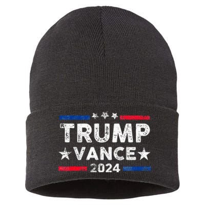 Trump Vance 2024 President Trump Supporter Sustainable Knit Beanie