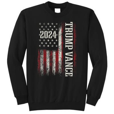 Trump Vance 2024 Us Flag Vintage Election President 2024 Sweatshirt