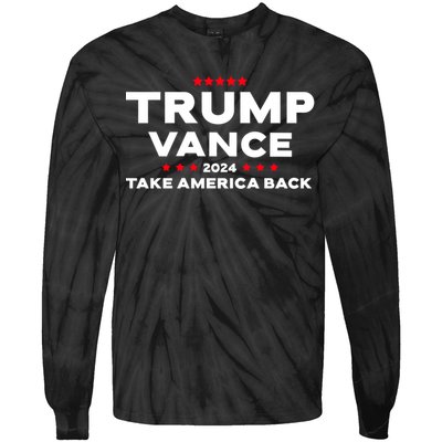 Trump Vance 2024 Take America Back Tie-Dye Long Sleeve Shirt